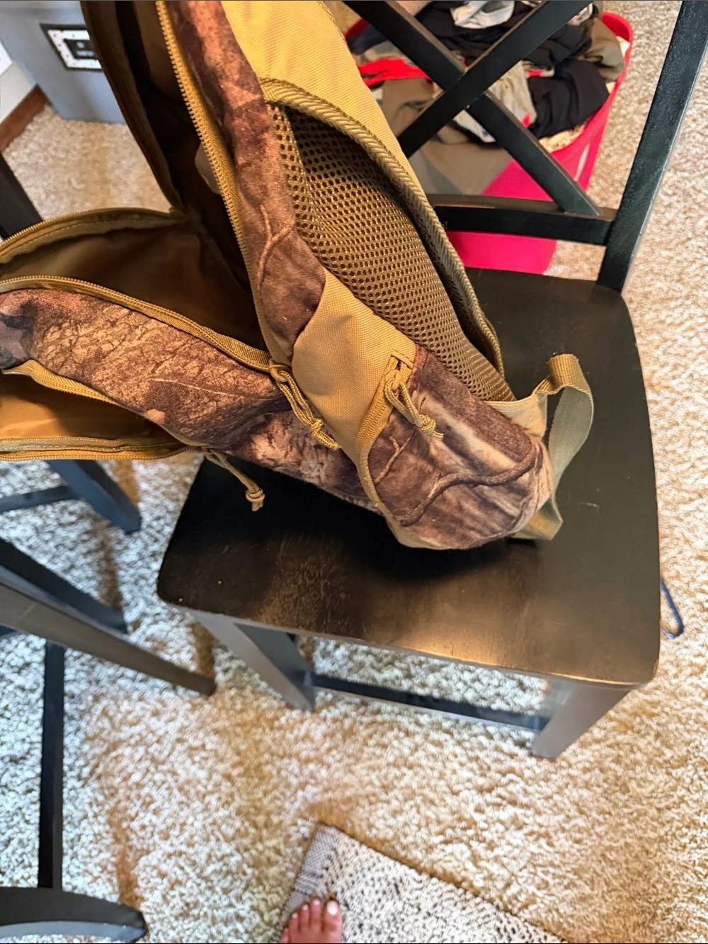 Men’s Tan & Camo Daypack Backpack